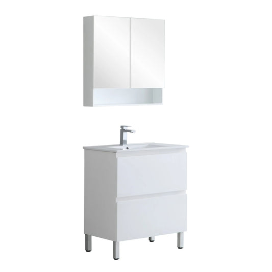 750mm Revive Floor Vanity PVC - Cabinet Only - Matte White