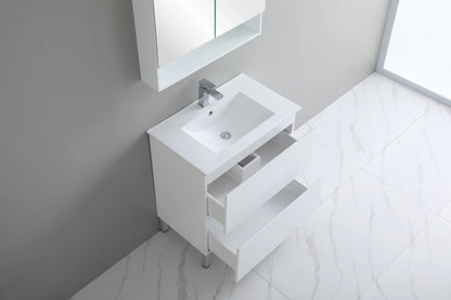 750mm Revive Floor Vanity PVC - Cabinet Only - Matte White