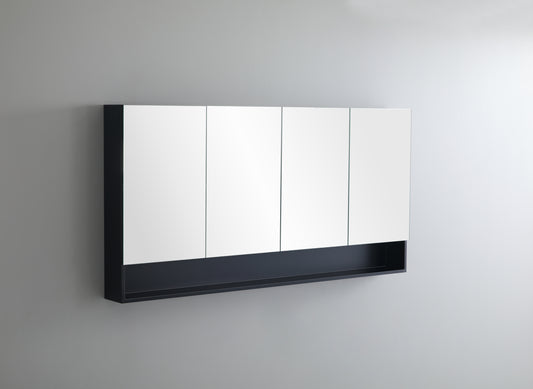 1500mmx750mm Fremantle Shaving Cabinet - Matte Black