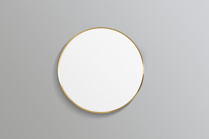 700mm Luna Aluminum Framed Mirror - Brushed Gold