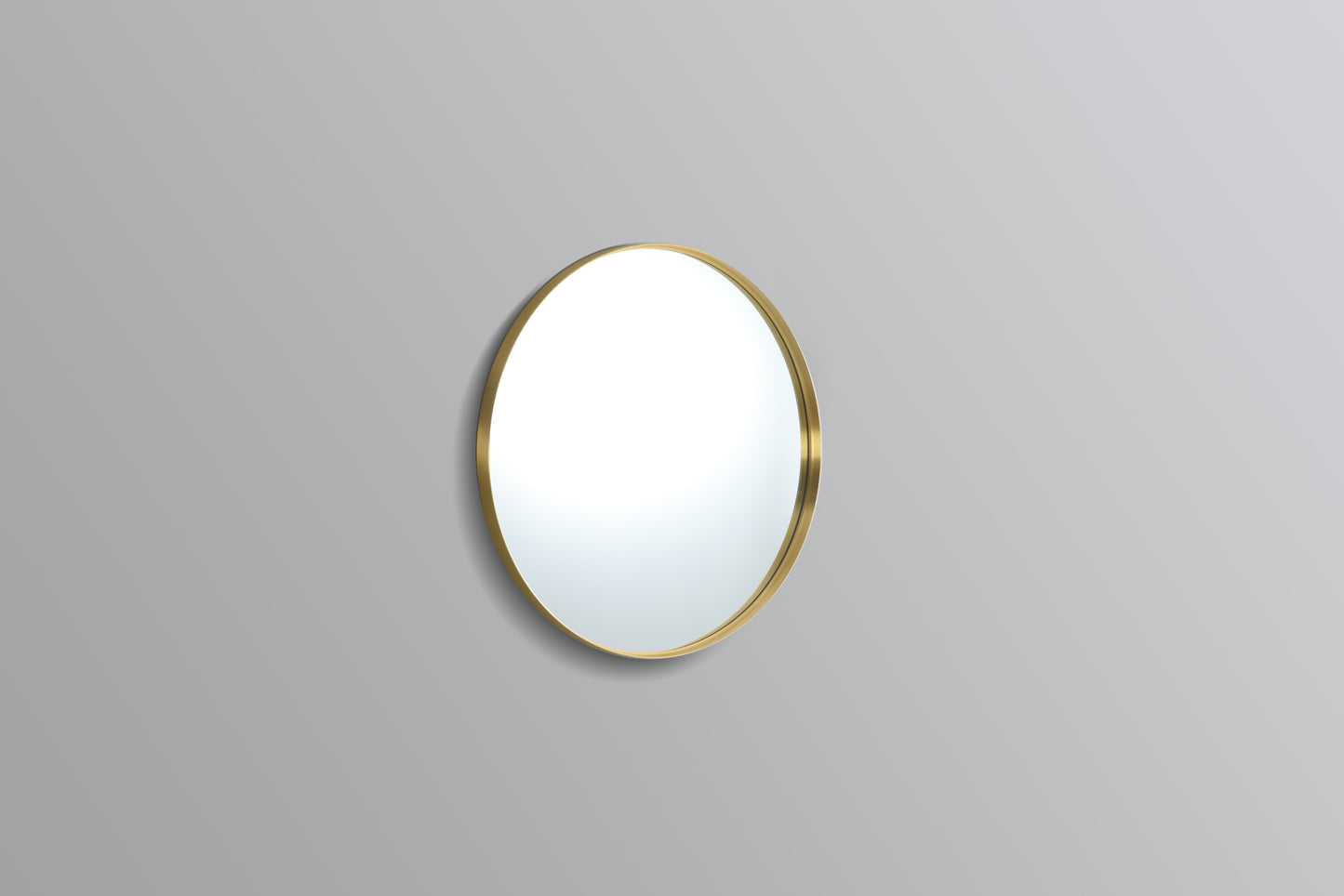 800mm Luna Aluminum Framed Mirror - Brushed Gold