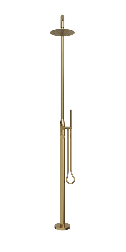 Lamezia Marine Grade Outdoor Shower - Brushed Brass