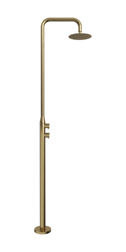 Lamezia Marine Grade Outdoor Shower - Brushed Brass