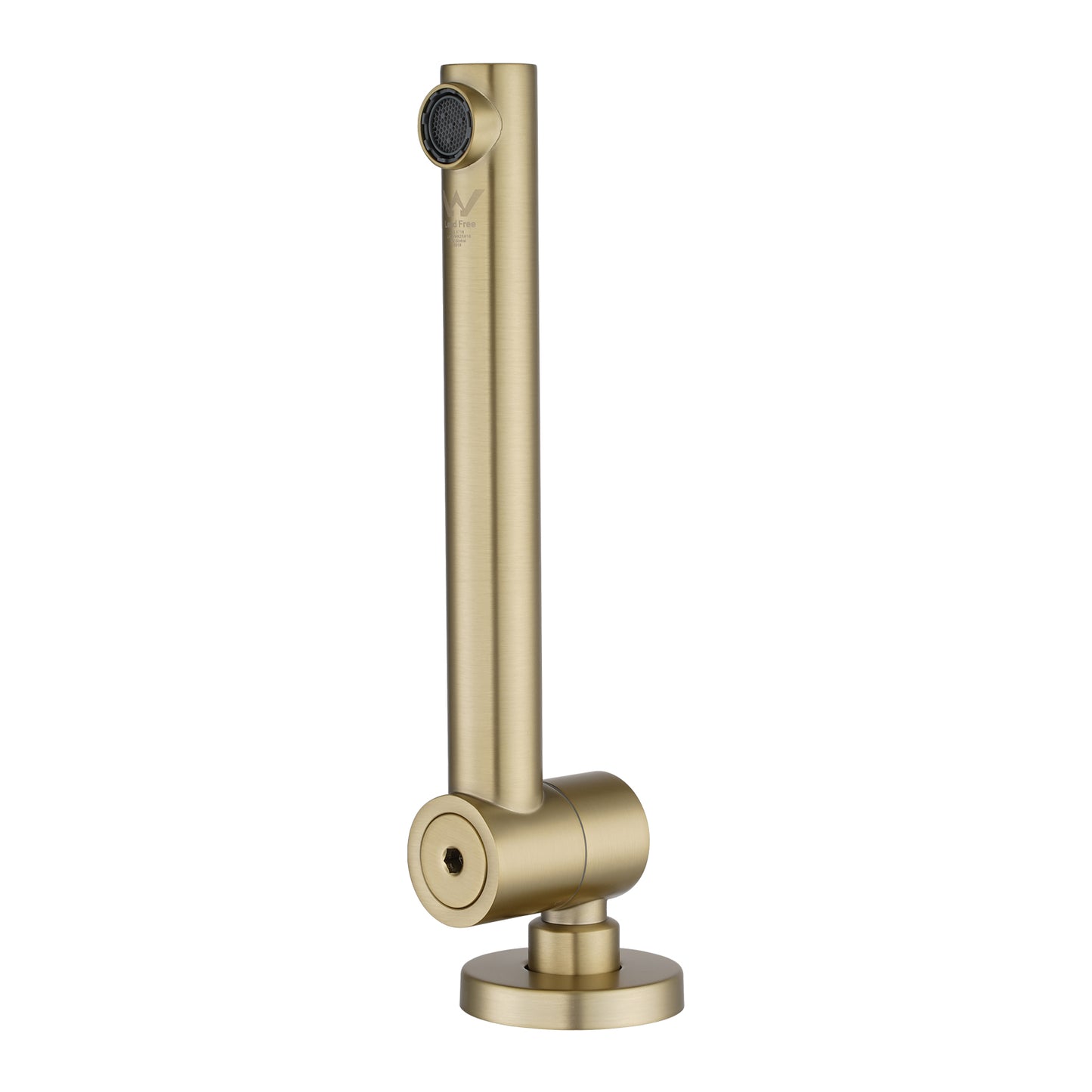 Round Light Brushed Brass Bathtub/Basin Swivel Wall Spout