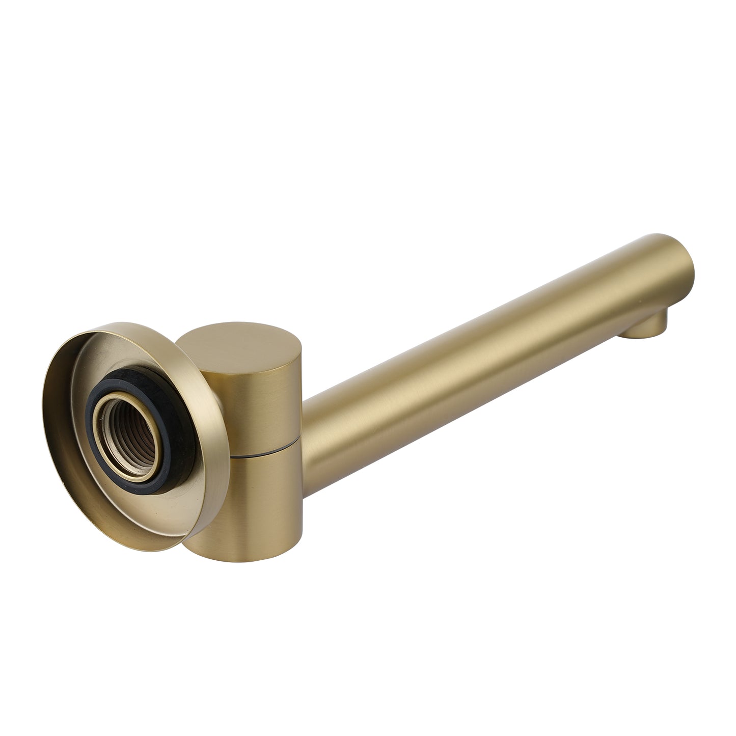 Round Light Brushed Brass Bathtub/Basin Swivel Wall Spout