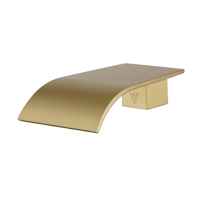 Light Brushed Brass Waterfall Bathtub/Basin Wall Spout