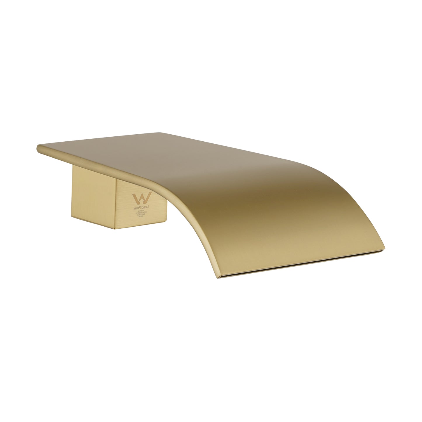 Light Brushed Brass Waterfall Bathtub/Basin Wall Spout
