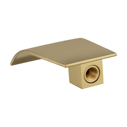 Light Brushed Brass Waterfall Bathtub/Basin Wall Spout