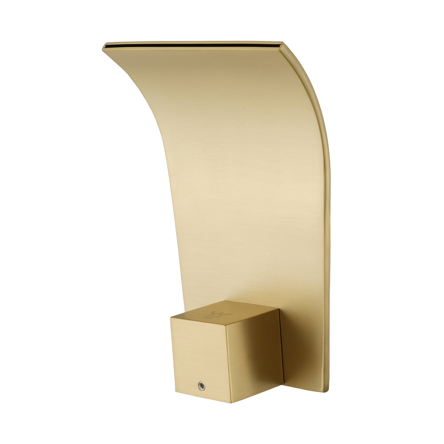 Light Brushed Brass Waterfall Bathtub/Basin Wall Spout