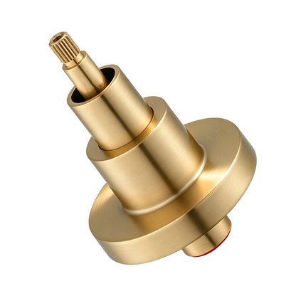 Round Light Brushed Brass Shower Wall Taps