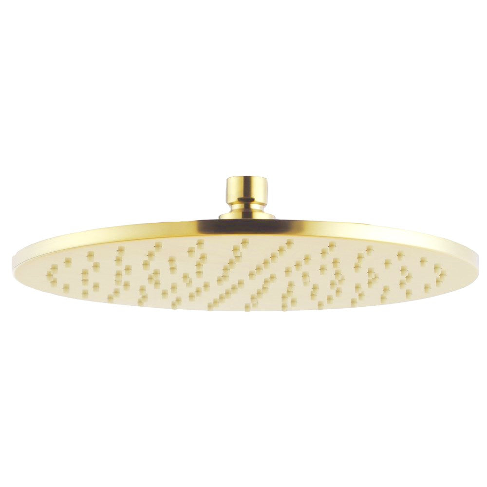 Round Light Brushed Brass Shower Head 250mm(Brass)