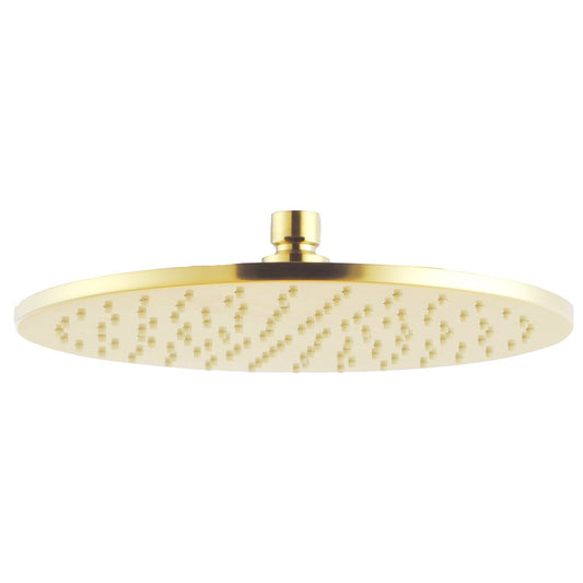 Round Light Brushed Brass Shower Head 250mm(Brass)