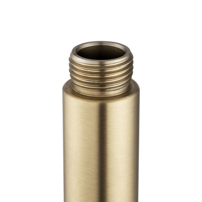 Round Light Brushed Brass Ceiling Shower Arm 200mm