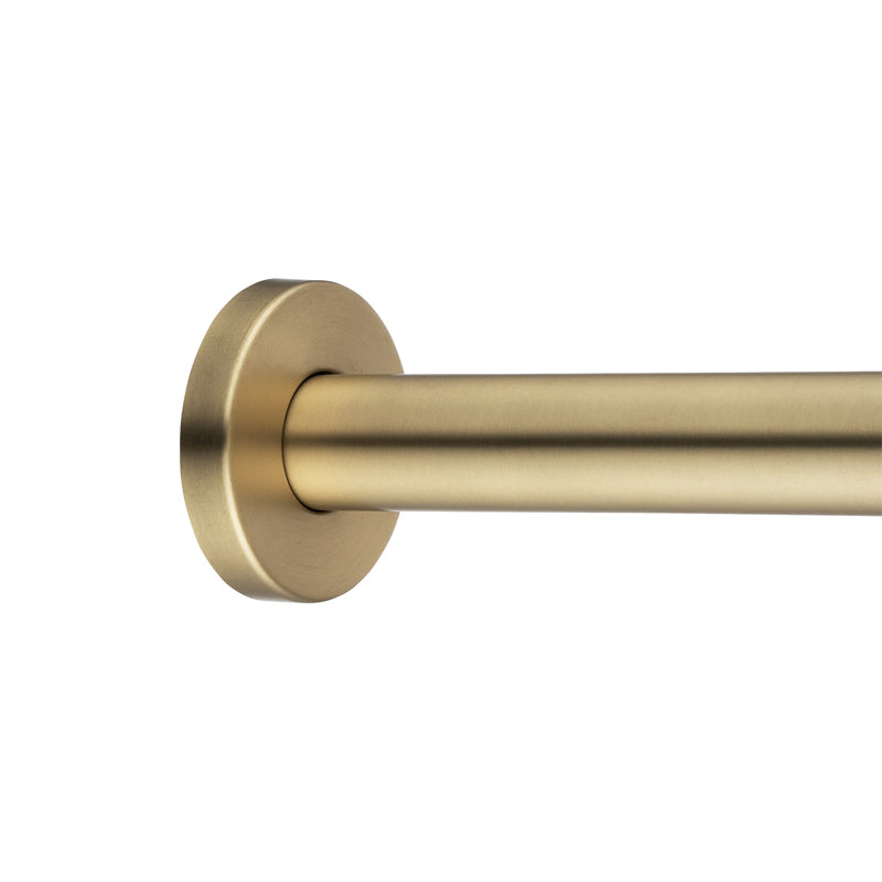 Round Light Brushed Brass Wall Straight Shower Arm 400mm
