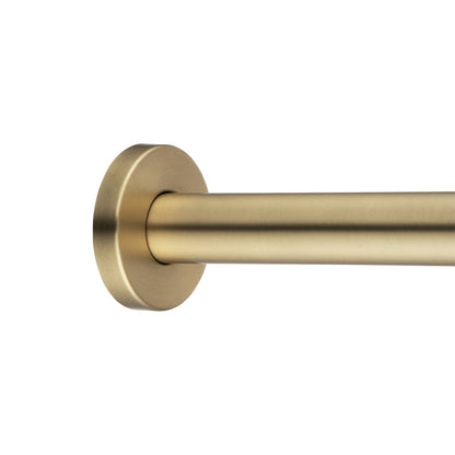Round Light Brushed Brass Wall Straight Shower Arm 400mm