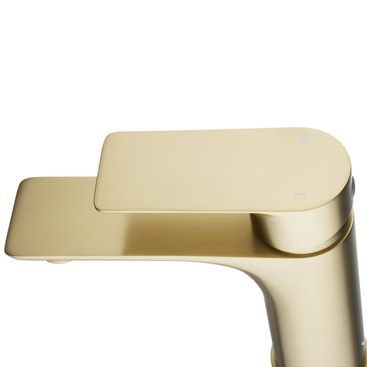 VOG Series Light Brushed Brass Basin Mixer
