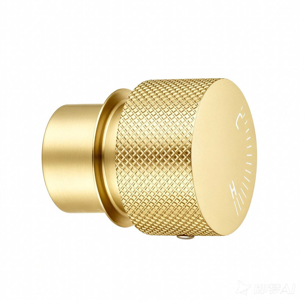 MOON Series Round Light Brushed Brass Progressive Wall Mixer Handle(match CLPW)