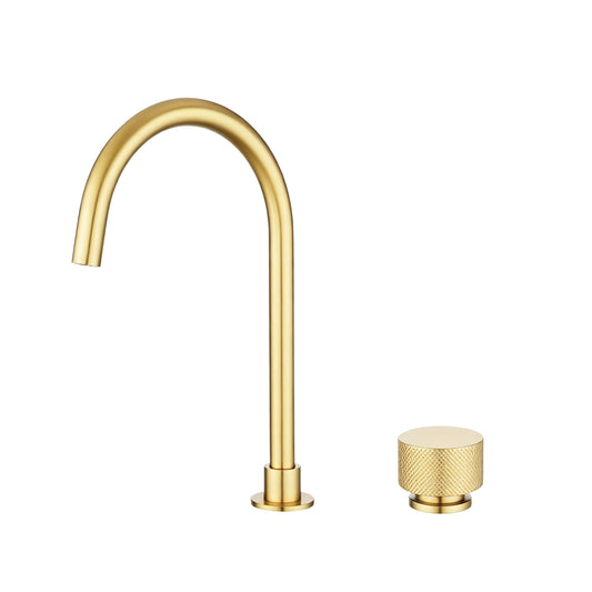 MOON Series Light Brushed Brass Split Type Basin Mixer