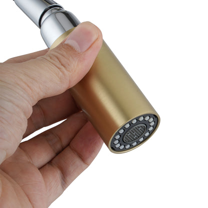 Light Brushed Brass Pull Out Kitchen Mixer
