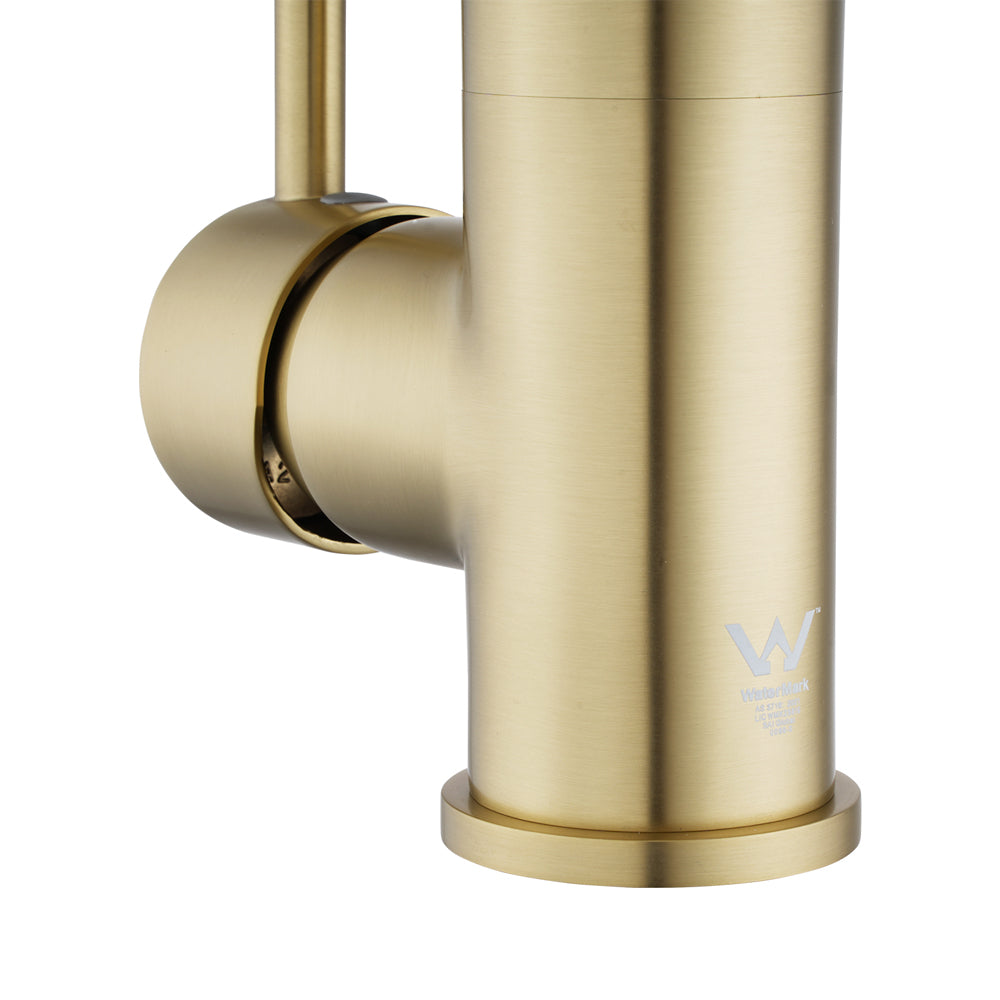 Light Brushed Brass Kitchen Mixer