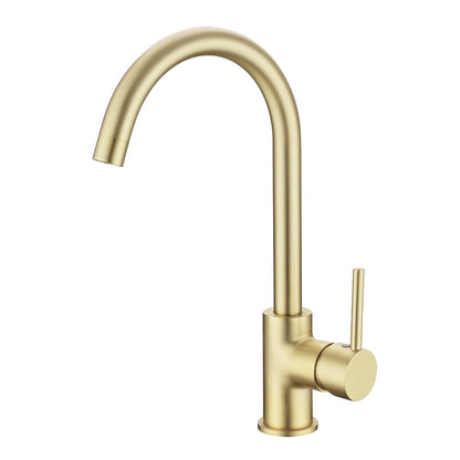 Light Brushed Brass Kitchen Mixer