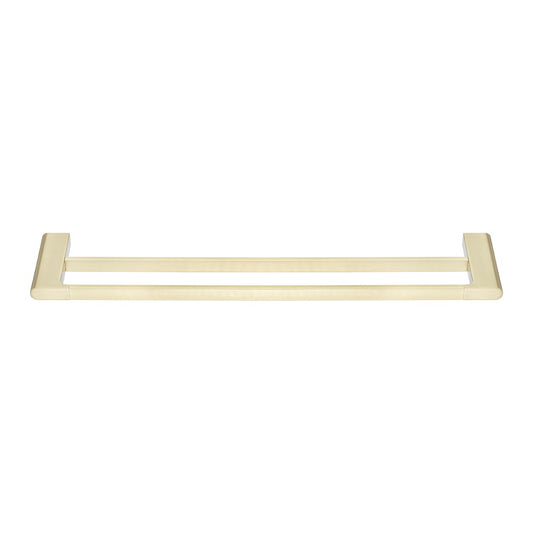 VOG Series Light Brushed Brass Double Towel Rail 600mm