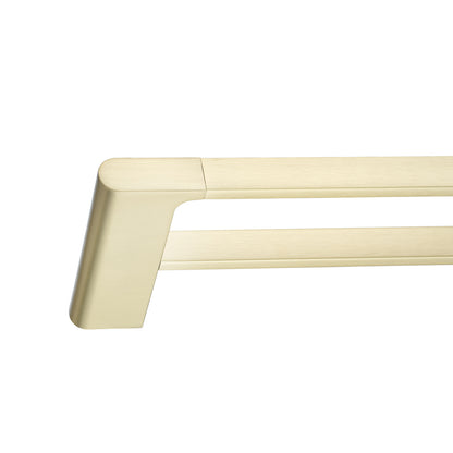 VOG Series Light Brushed Brass Double Towel Rail 600mm