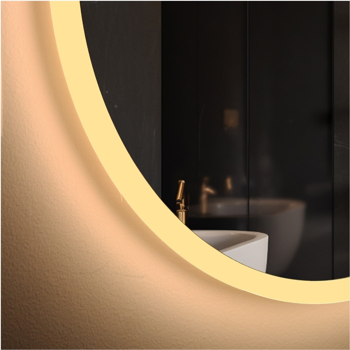 Oval Acrylic LED Frameless Mirror - 600x900mm