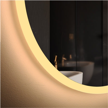 Oval Acrylic LED Frameless Mirror - 600x900mm