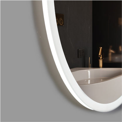 Oval Acrylic LED Frameless Mirror - 600x900mm