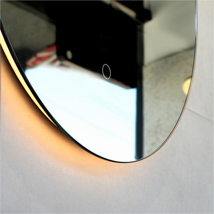 Oval/Pill Shape Backlit LED Frameless Mirror - 450x900mm