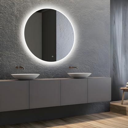 Edge Lit - Round LED Frameless Mirror - LDR 600mm