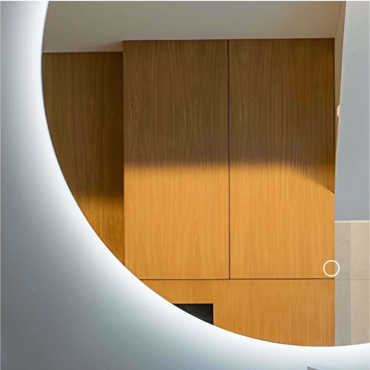Round Backlit LED Frameless Mirror - LDR1 600mm (LED-R1 60x60)