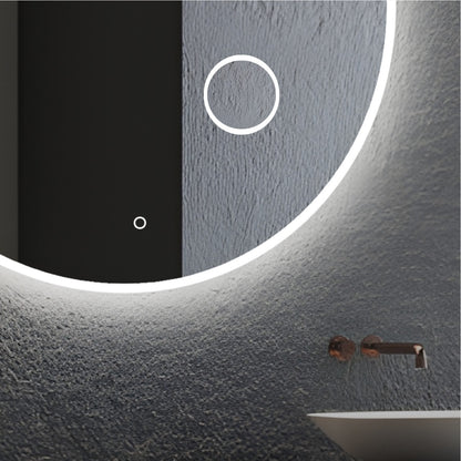 Edge Lit - Round LED Frameless Mirror - LDR 900mm