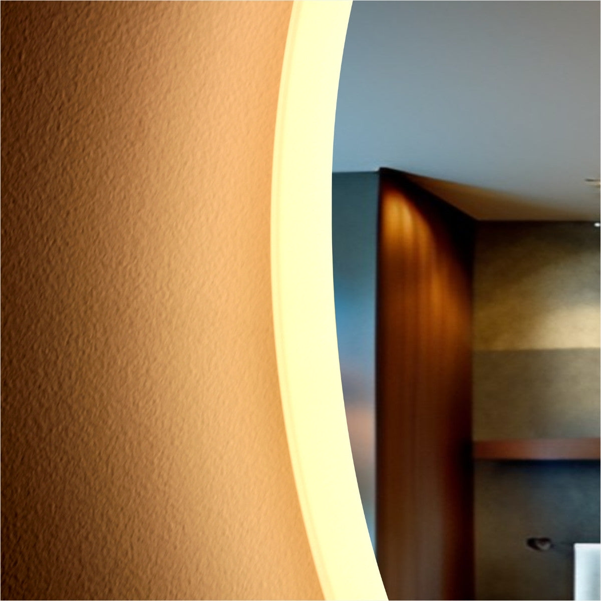 Edge Lit - Round LED Frameless Mirror - LDR 600mm