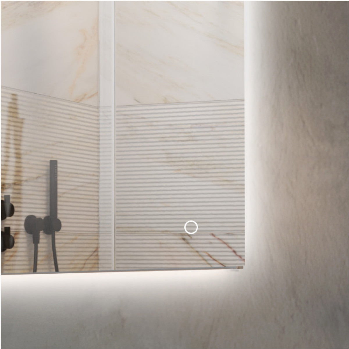 Sharp Edged LED Frameless Mirror - 1200x800mm