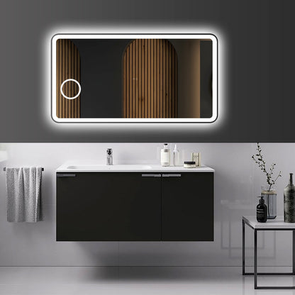LED Frameless Mirror with Magnifier and Digital  Clock - LDT 1500x800mm