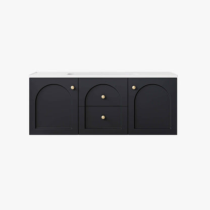 1200mm Chester Federation wall hung PVC
  Cabinet - Matte Black - LK-FC1221W-MB