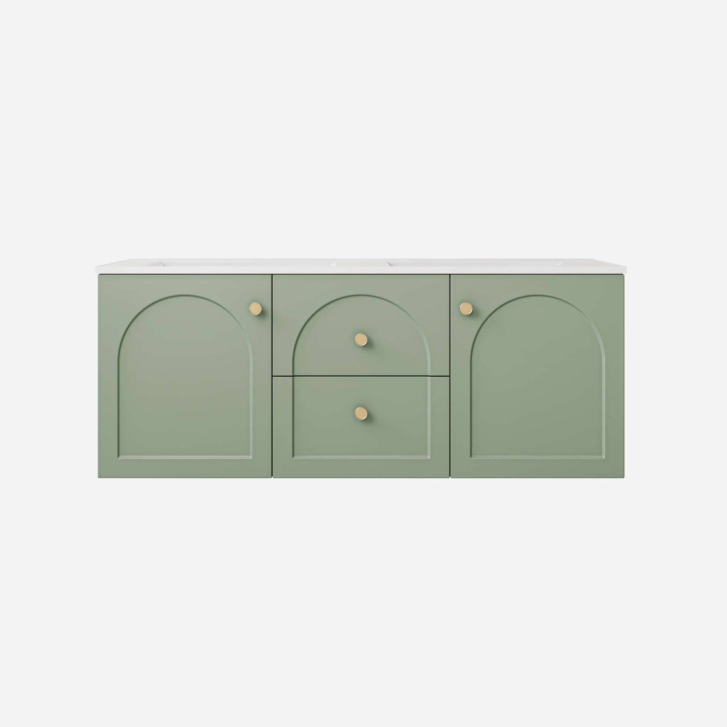 1200mm Chester Federation wall hung PVC
  Cabinet - Olive Green - LK-FC1221W-MG