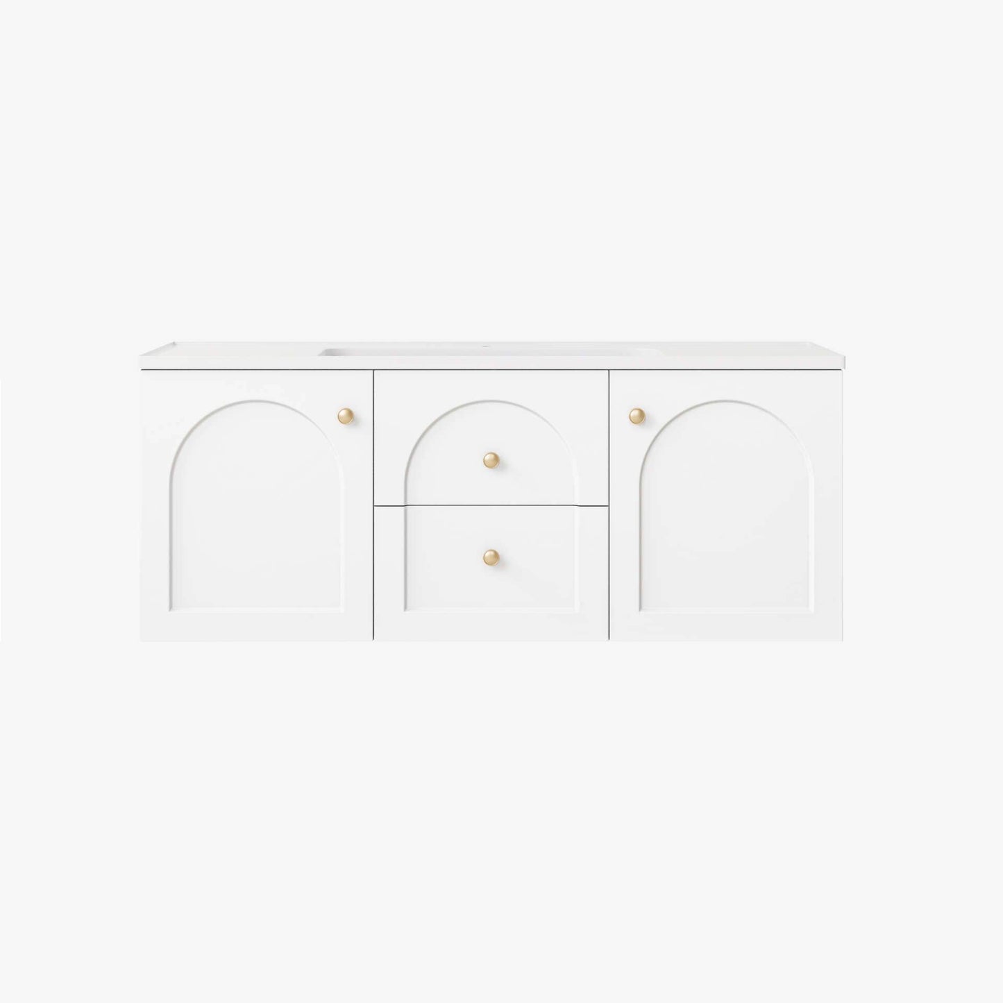 1200mm Chester Federation wall hung PVC
  Cabinet - Matte White - LK-FC1221W-MW