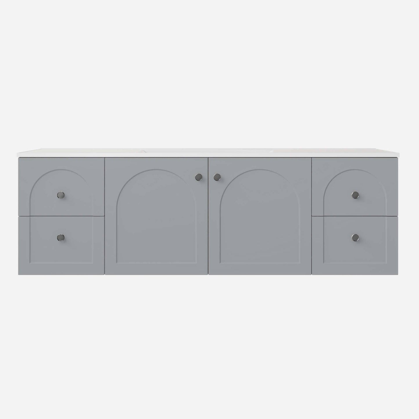 1500mm Chester Federation wall hung PVC
  Cabinet - Matte Grey - LK-FC154W-GY