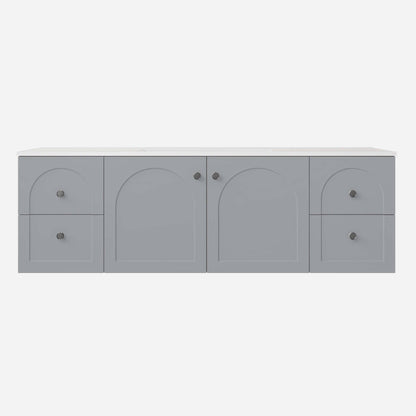 1500mm Chester Federation wall hung PVC
  Cabinet - Matte Grey - LK-FC154W-GY