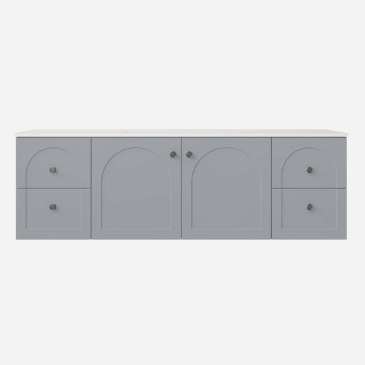 1500mm Chester Federation wall hung PVC
  Cabinet - Matte Grey - LK-FC154W-GY