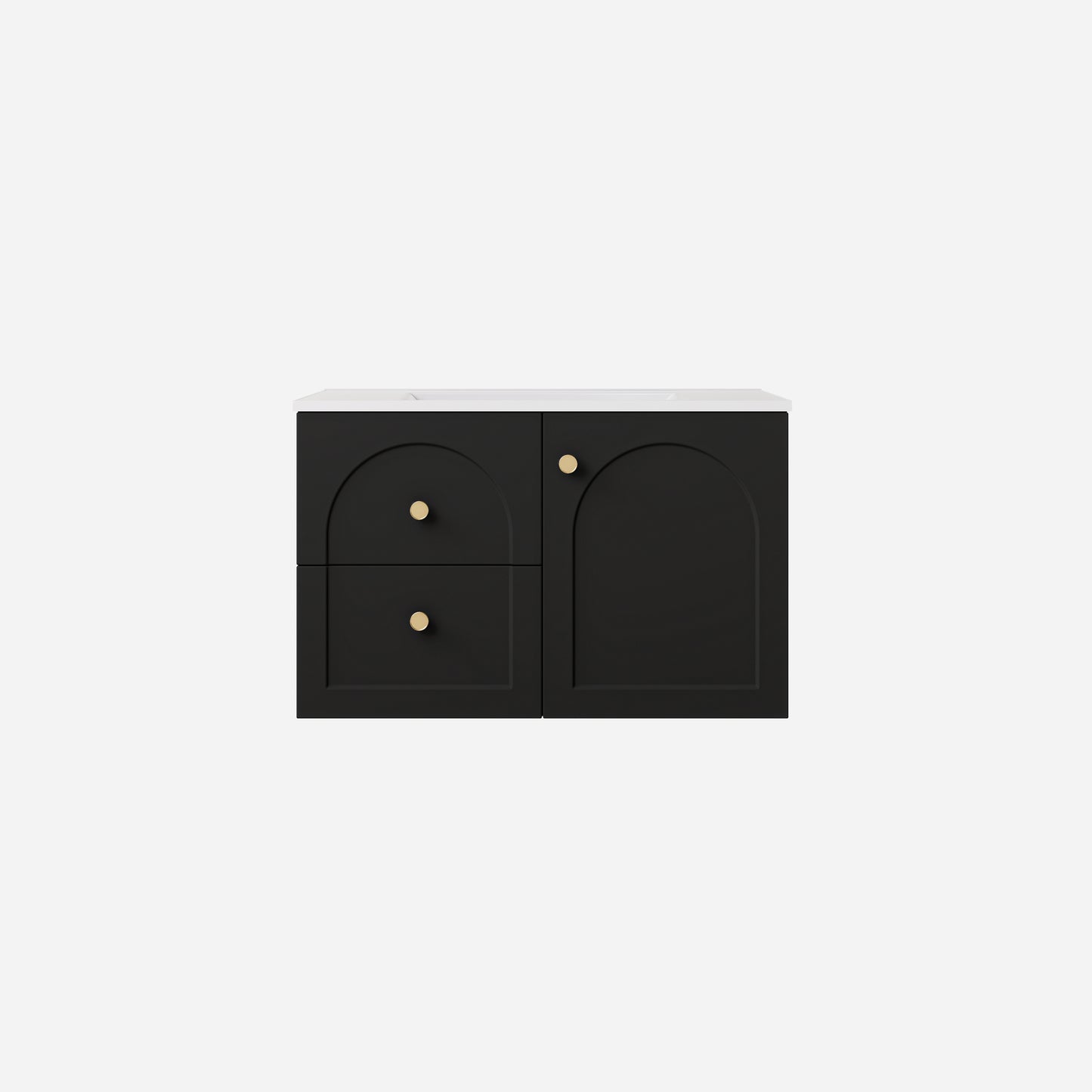750mm Chester Federation wall hung PVC Cabinet - Matt Black