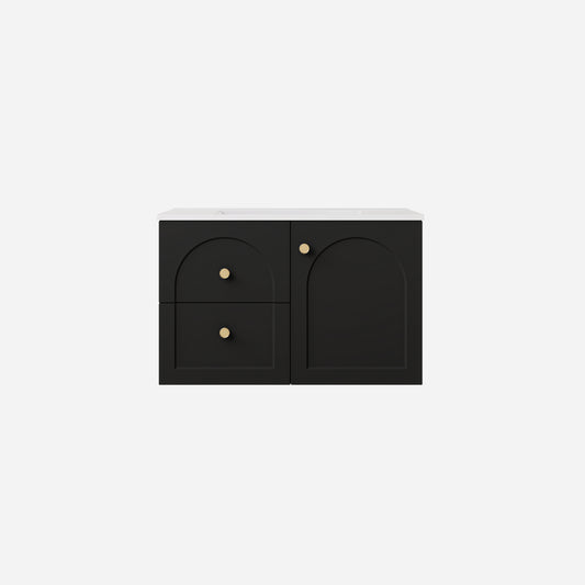 750mm Chester Federation wall hung PVC Cabinet - Matt Black