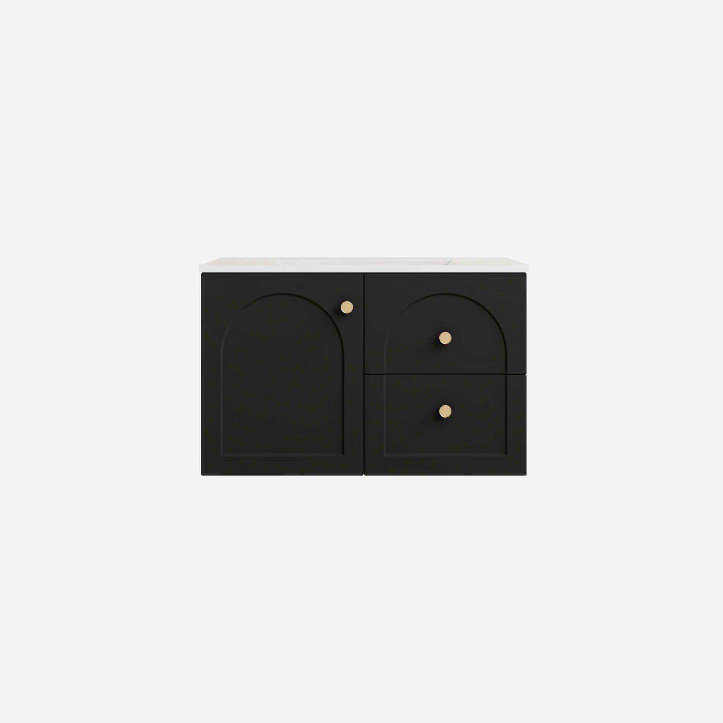 750mm Chester Federation wall hung PVC
  Cabinet - Matte Black - LK-FC74RW-MB
