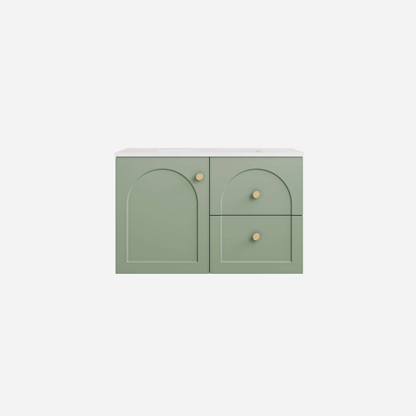 750mm Chester Federation wall hung PVC
  Cabinet - Olive Green - LK-FC74LW-MG