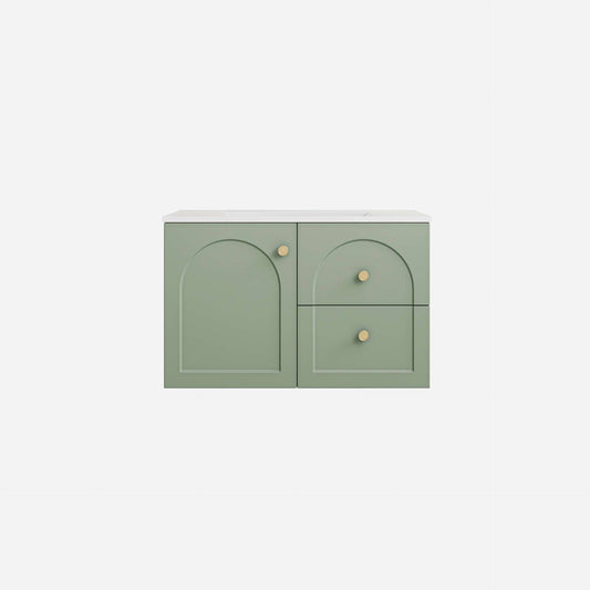 750mm Chester Federation wall hung PVC
  Cabinet - Olive Green - LK-FC74RW-MG