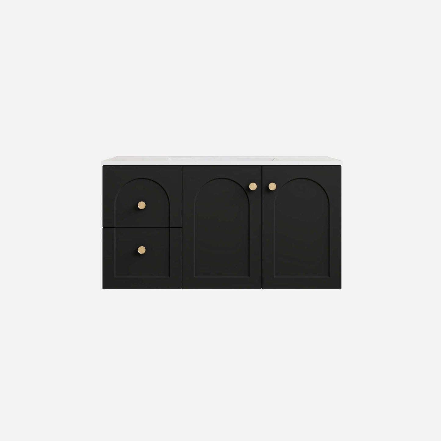 900mm Chester Federation wall hung PVC
  Cabinet - Matte Black - LK-FC94LW-MB