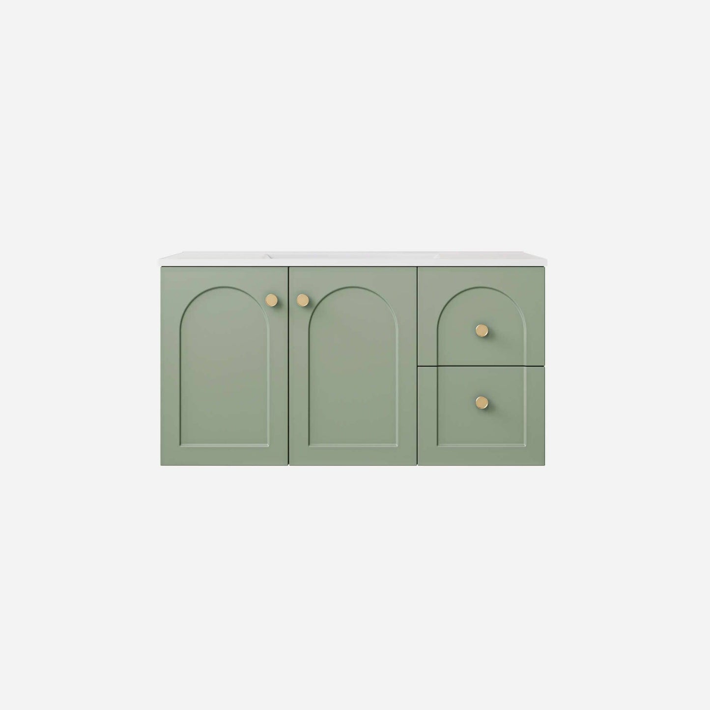900mm Chester Federation wall hung PVC
  Cabinet - Olive Green - LK-FC94RW-MG